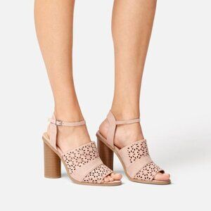JustFab Spring Dream Sandal Block Heel Size 8.5